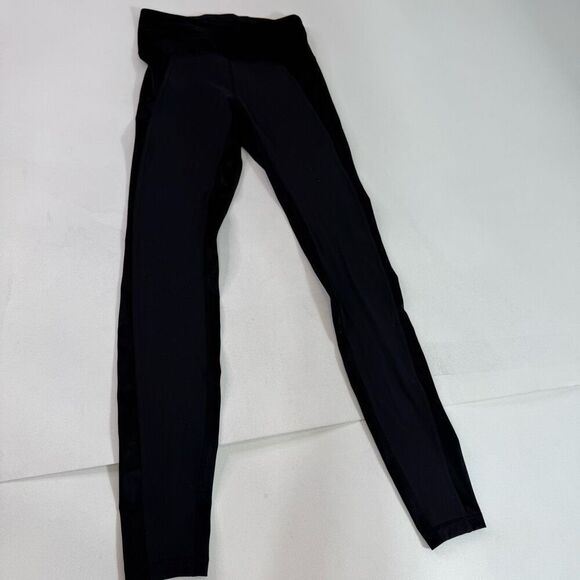 Lululemon Align leggings Womens 4 Black Two Tone Black Full Length Compression - Picture 1 of 11